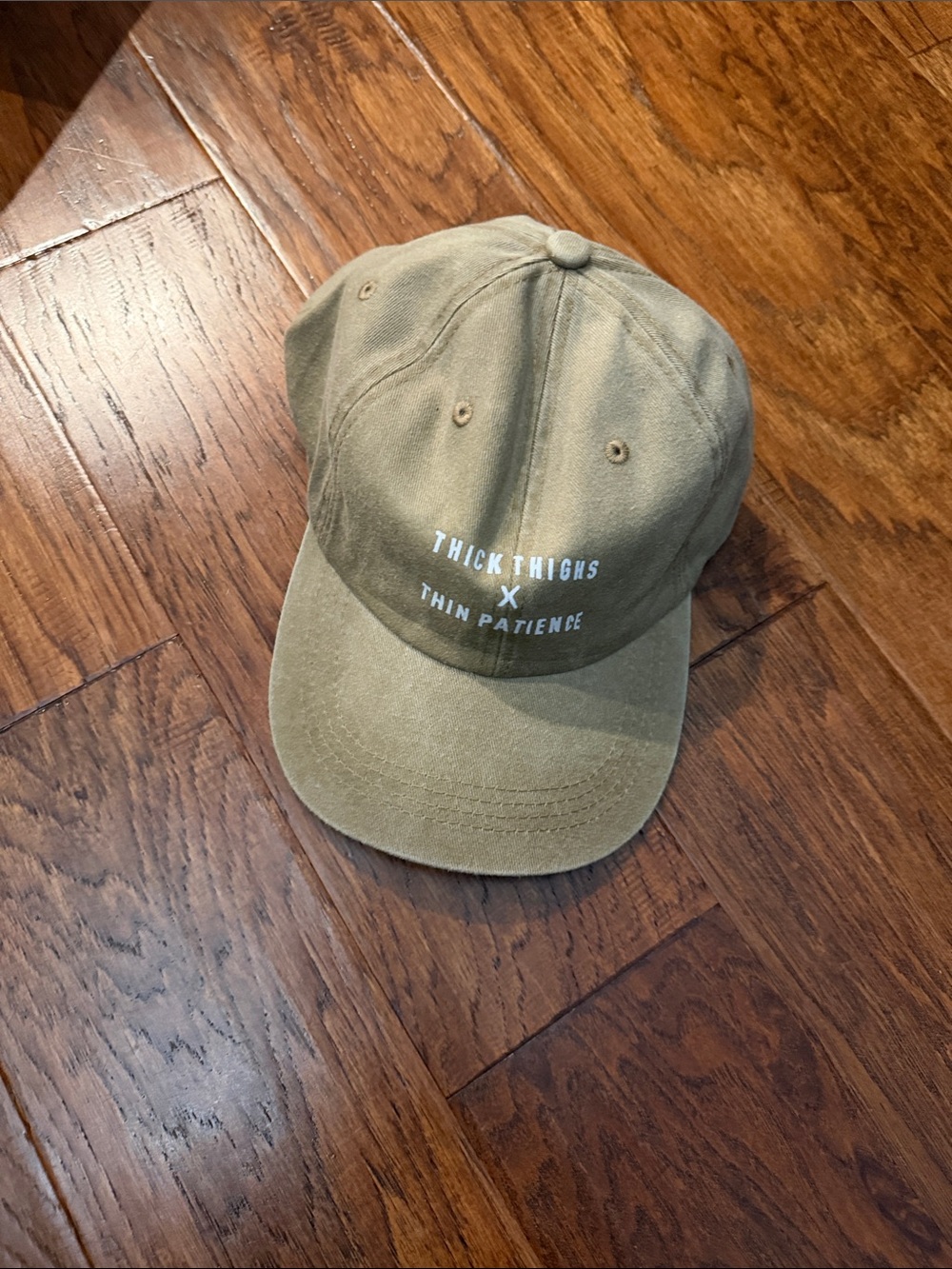 Thick Thighs x Thin Patience Tan Baseball Cap